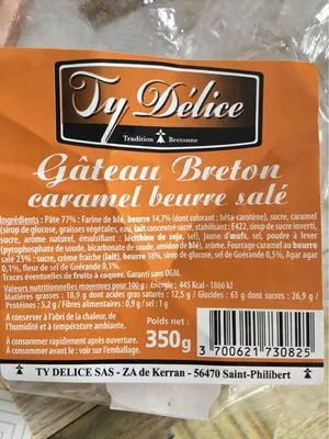 Gâteau Breton Caramel Beurre Salé Ty Délice 350 g, code 3700621730825
