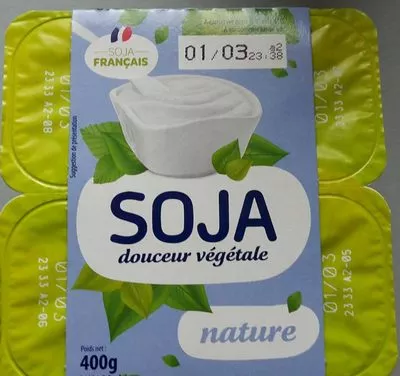 Yaourts Soja Nature Carrefour 400 g (4 * 100 g), code 3701002400375