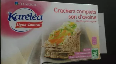 Crackers complet son d'avoine Karéléa, Léa Nature 200g, code 3760020501334