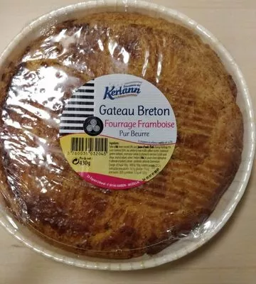 Gâteau Breton Fourrage Framboise Kerlann, Biscuiterie de Kerlann 430 g, code 3760035032045