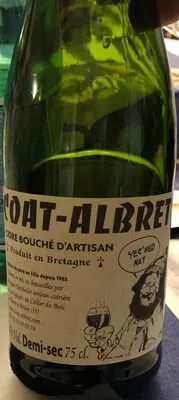 Cidre Bouché D'Artisan Demi-Sec Coat-Albret , code 3760039130020