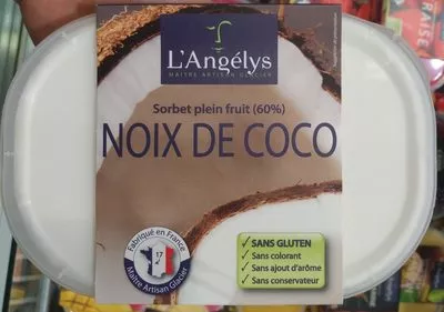 Sorbet plein fruit (60%) Noix De Coco L'Angélys 500g (750 ml), code 3760039981042