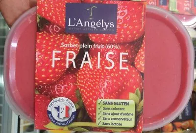 Sorbet plein fruit Fraise L'Angelys 500 g, code 3760039981066