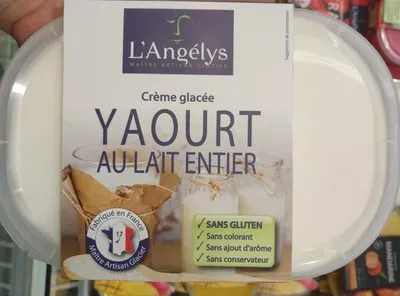 Crème glacée yaourt au lait entier L'Angélys 450 g, code 3760039982391