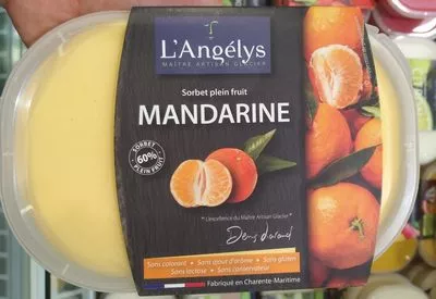 Sorbet plein fruit Mandarine L'Angélys 500 g, code 3760039982612