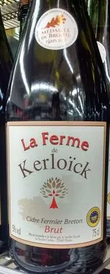 Cidre fermier Breton Brut (5%) La Ferme de Kerloïck 75 cl, code 3760054957510