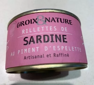 Rillettes de sardine au piment d'espelette  , code 3760056410105