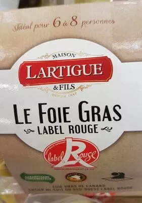 Foie gras mi cuit label rouge Lartigue , code 3760067667482