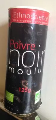 Poivre Noir Moulu Ethnoscience,  Ecoidées , code 3760087360479