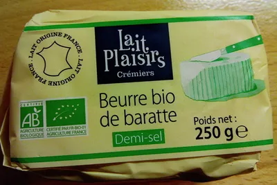 Beurre bio de baratte Demi-sel Lait Plaisirs 250 g, code 3760099532147