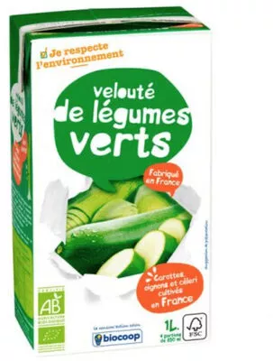 Velouté de légumes verts Biocoop 1 l, code 3760121210654