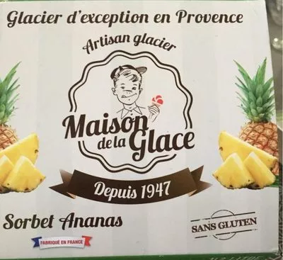 Sorbet Ananas Maison de la Glace, Alfagel 330 g (1/² L), code 3760124190106