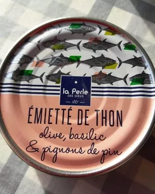 Emietté de thon, olive, basilic et pignons de pin La perle des dieux 80 gr, code 3760148292107