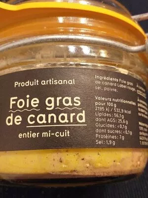 Foie gras de canard Maison Argaud , code 3760149955520
