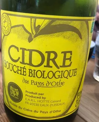 Cidre Bouché Biologique du pays d'Othe Gérard Hotte , code 3760153400016