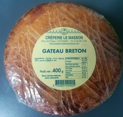 Gâteau Breton Crêperie Le Masson 400 g, code 3760205220005