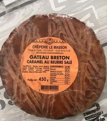 Gâteau Breton Caramel au Beurre Salé Crêperie Le Masson 450 g, code 3760205220029