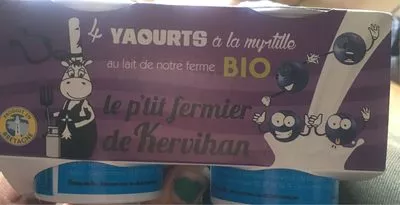 4 yaourth à la myrtille Le p’tit fermier de Kervihan , code 3760206782137