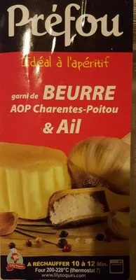 Préfou garni de beurre APP Charente-Poitou & ail  , code 3760210770373