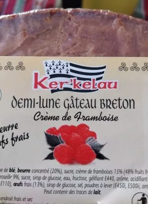 Demi-Lune Gâteau Breton Crème de Framboise Ker'Kelau 400 g, code 3760250320149