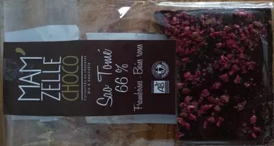 Tablette Gourmande Sao tomé 66% / Framboises Baies Roses Choc'En Vrac by Mam'Zelle Choco 100 g, code 3770012174262