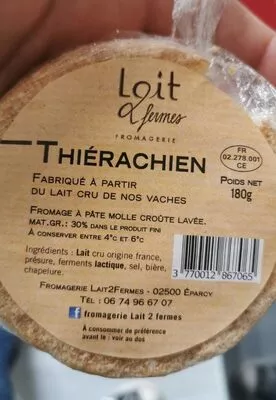 Thiérachien Fromagerie Lait2Fermes 180g, code 3770012867065