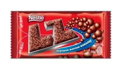 LZ аериран млечен шоколад Nestlé 35 g, code 3800020483664