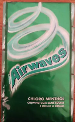 Chewing-gum sans sucres aux goûts menthol et menthe Airwaves , code 4009900470049