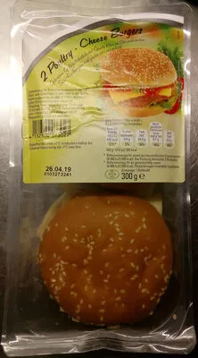 Abbelen 2 Poultry - Cheese Burgers Abbelen, Netto 300 g (2 x 150 g), code 4132500073027