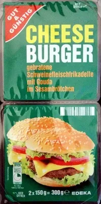 Cheeseburger Gut & Günstig 2 x 150 g = 300 g, code 4311596068524