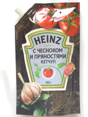 Кетчуп с чесноком и пряностями Heinz, Хайнц 350 г, code 4601674008758