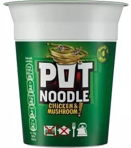 Chicken & Mushroom Standard Pot Noodle, Unilever 90 g, code 5000118203503