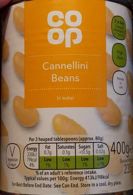 Cannellini beans Co-op 400g / 235g drained weight, code 5000128723220