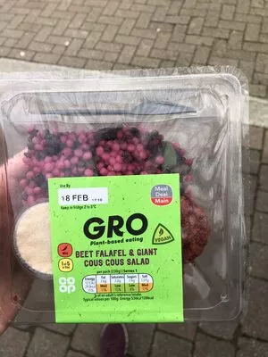 Beetroot falafel and giant cous cous salad Gro (Coop) 230 g, code 5000128920384