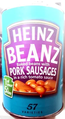 Beanz Baked Beans with Pork Sausages Heinz 415 g, code 5000157025272
