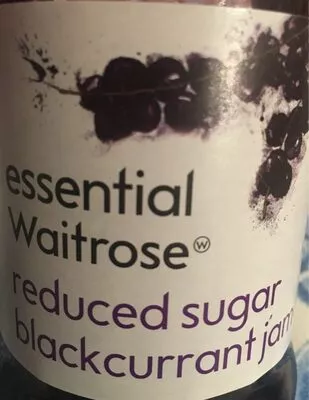 Reduced sugar blackcurrant jam Waitrose , code 5000169027790