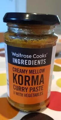 Creamy mellow korma curry sauce Waitrose , code 5000169145258