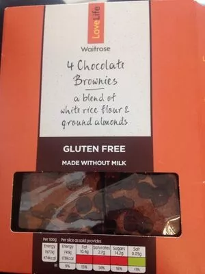 4 Chocolate brownies Waitrose , code 5000169357613