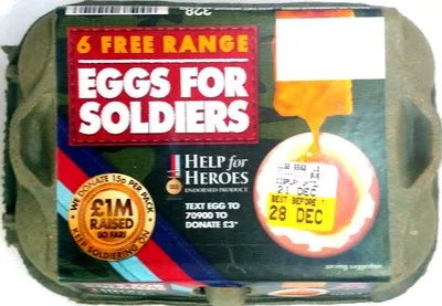6 free range Eggs for Soldiers Eggs for Soldiers 6 eggs, 328g, code 5000326010146