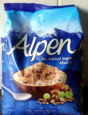 No Added Sugar Muesli Alpen, Weetabix 1.1 kg e, code 5010029219326