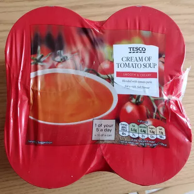Cream of Tomato Soup Tesco 4 x 400 g, code 5010204194158