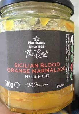 Sicilian blood orange marmalade Morrisons 40 g, code 5010251755593