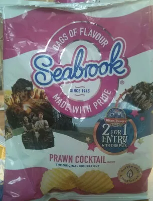 Prawn Cocktail flavour Crinkle Cut crisps Seabrook 31.8g, code 5016451761167