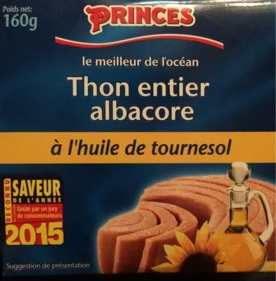 160G Thon Huile Tournesol 1 / 5 Princes Foods Princes , code 5016599007363
