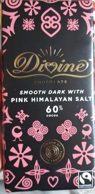 Smooth dark chocolate with Pink Himalayan Salt 60% cocoa Divine 90 g, code 5017397002024
