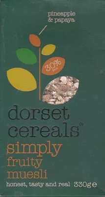 Simply Fruity Muesli Dorset cereals 330 g, code 5018357009299