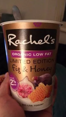 Fig & Honey or Apple & Elderflower Bio-Live Yogurt Rachel's 450 g, code 5021638199732