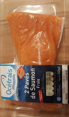 2 pavés de saumons frais norvège ou royaume uni Océfrais 240 g, code 5025758000138
