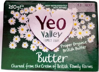 Organic British Butter Yeo Valley 250 g e, code 5036589200017