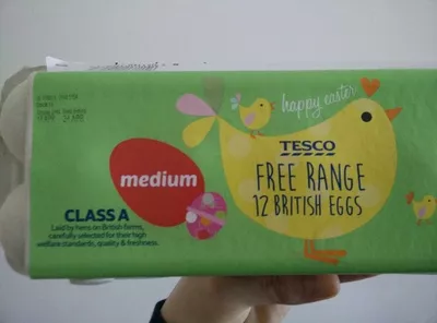 Free range British eggs Tesco , code 5051140150471